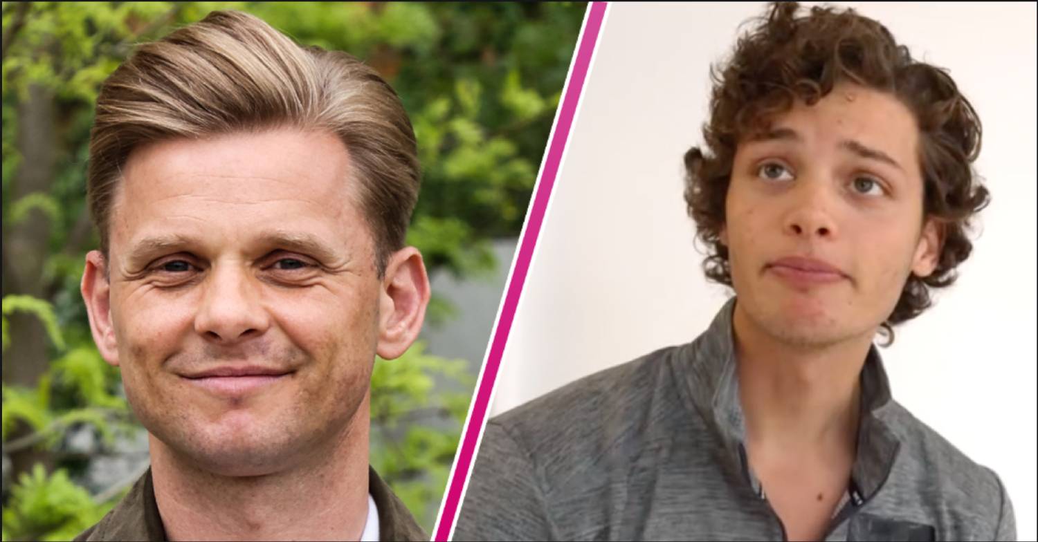 Jeff Brazier smiles, Bobby Brazier looks uncertain