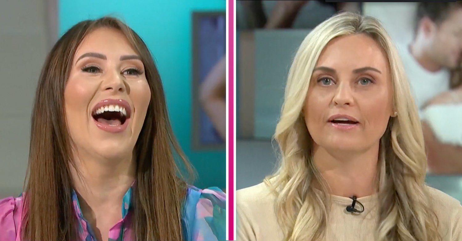 Journalist Ellie Phillips and blogger Carla Bellucci talking on Good Morning Britain