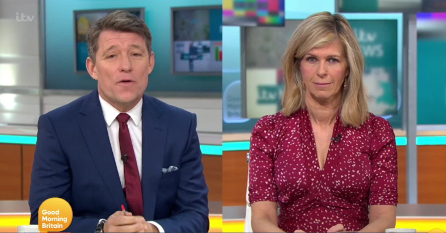 Ben Shephard and Kate Garraway hosting Good Morning Britain 