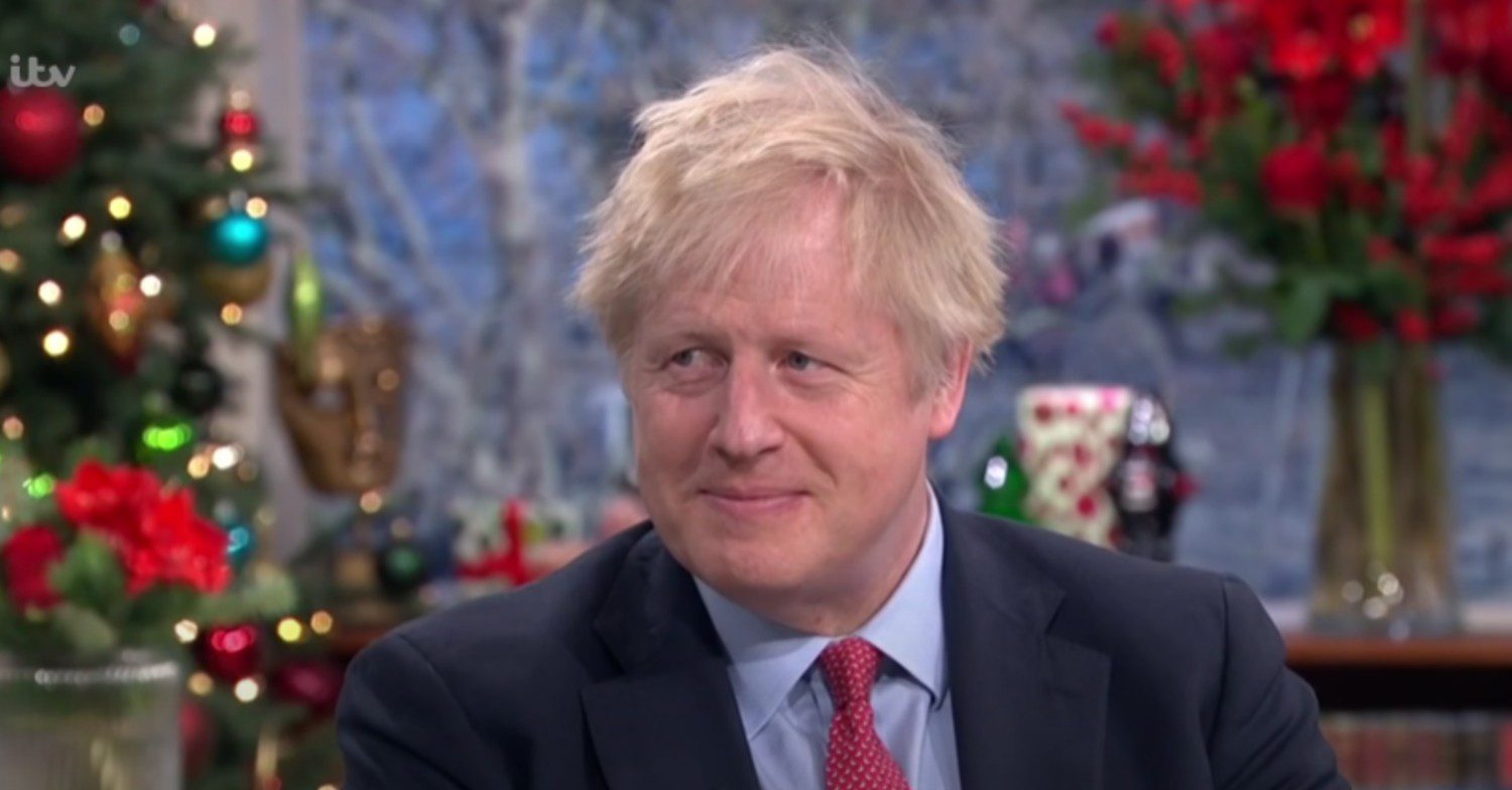 Boris Johnson looking smug on This Morning