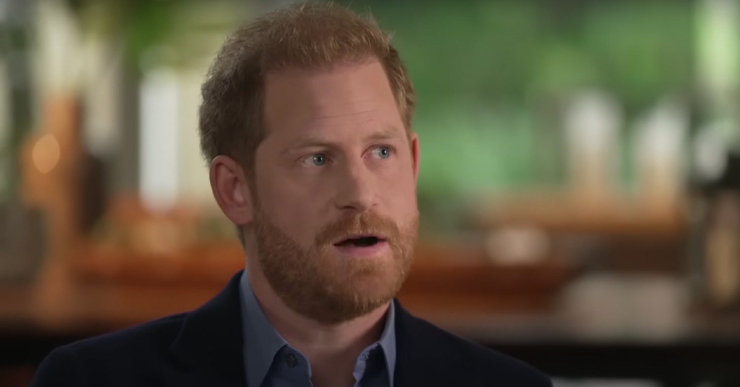 Prince Harry talking on a US news show