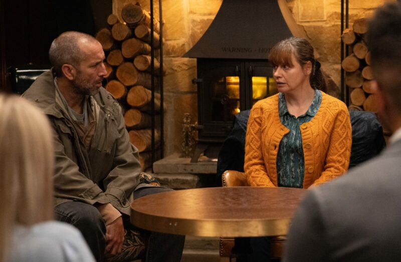 Sam talking to Lydia on Emmerdale