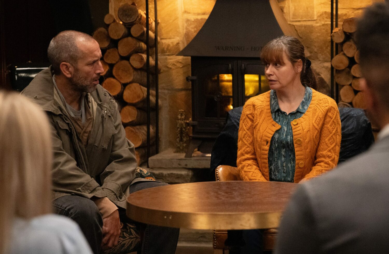 Sam talking to Lydia on Emmerdale