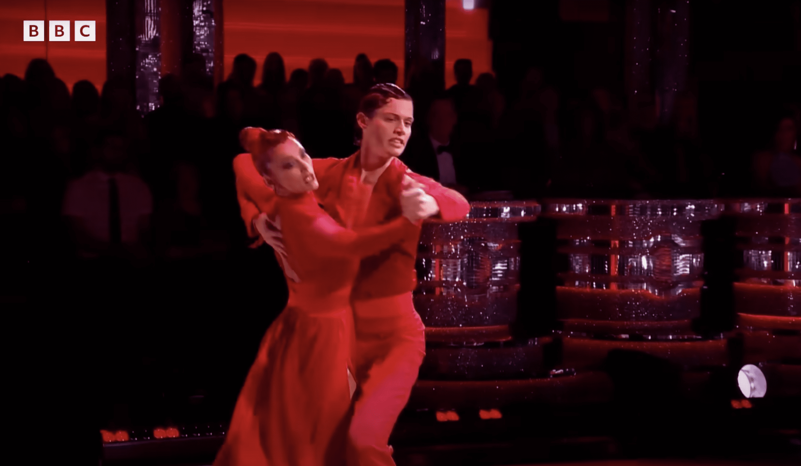 Dianne Buswell and Bobby Brazier dancing