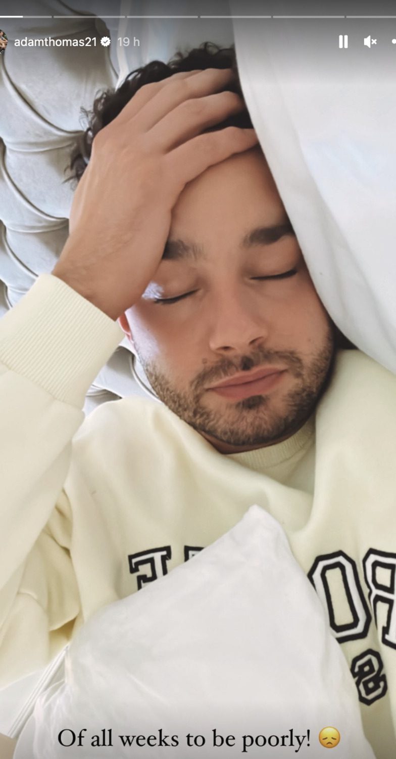 Adam Thomas' Instagram story