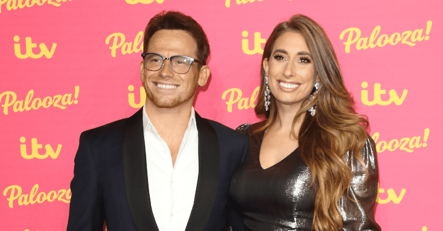 Joe Swash and Stacey Solomon smiling