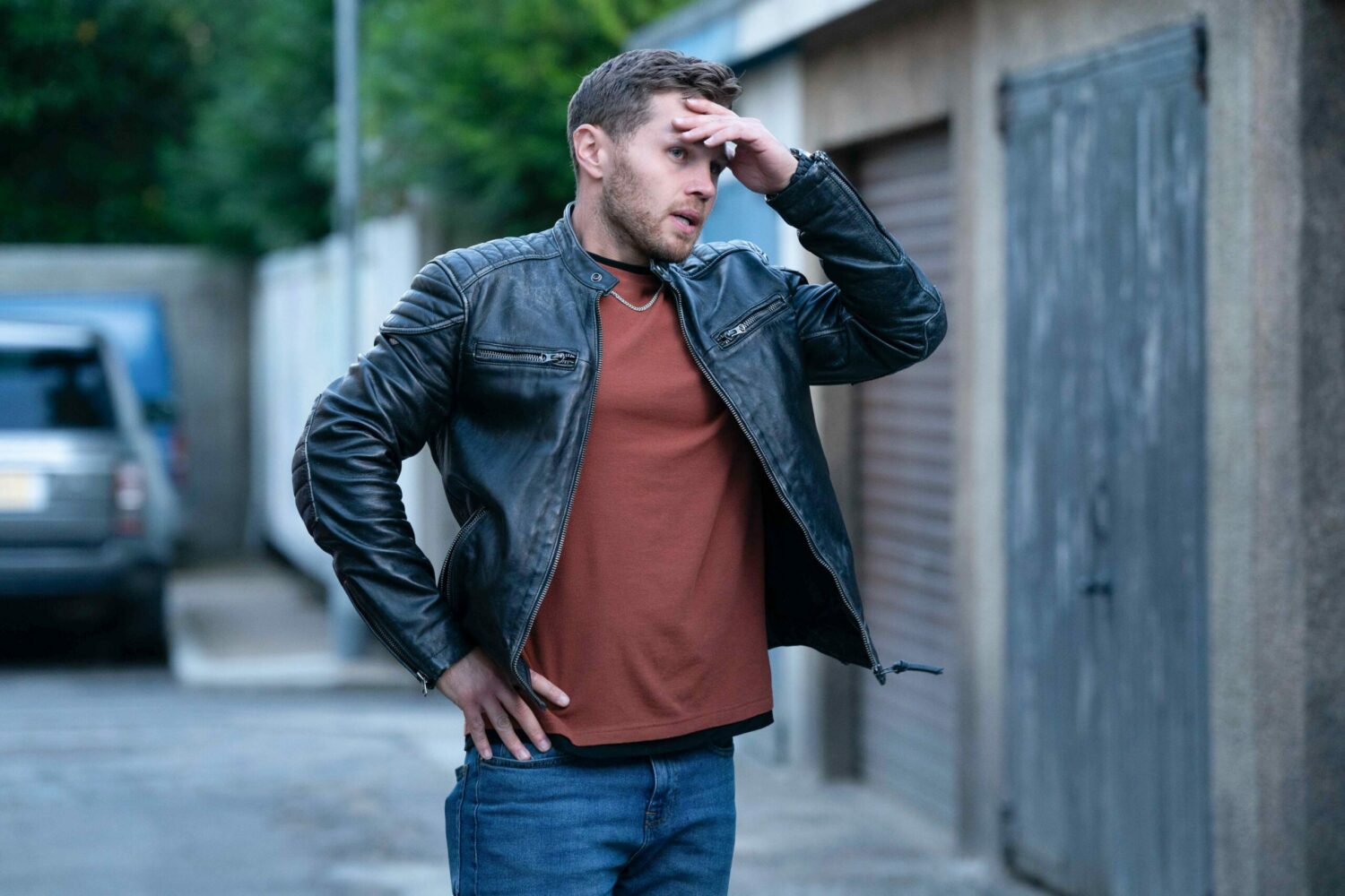 Keanu looks stressed on EastEnders