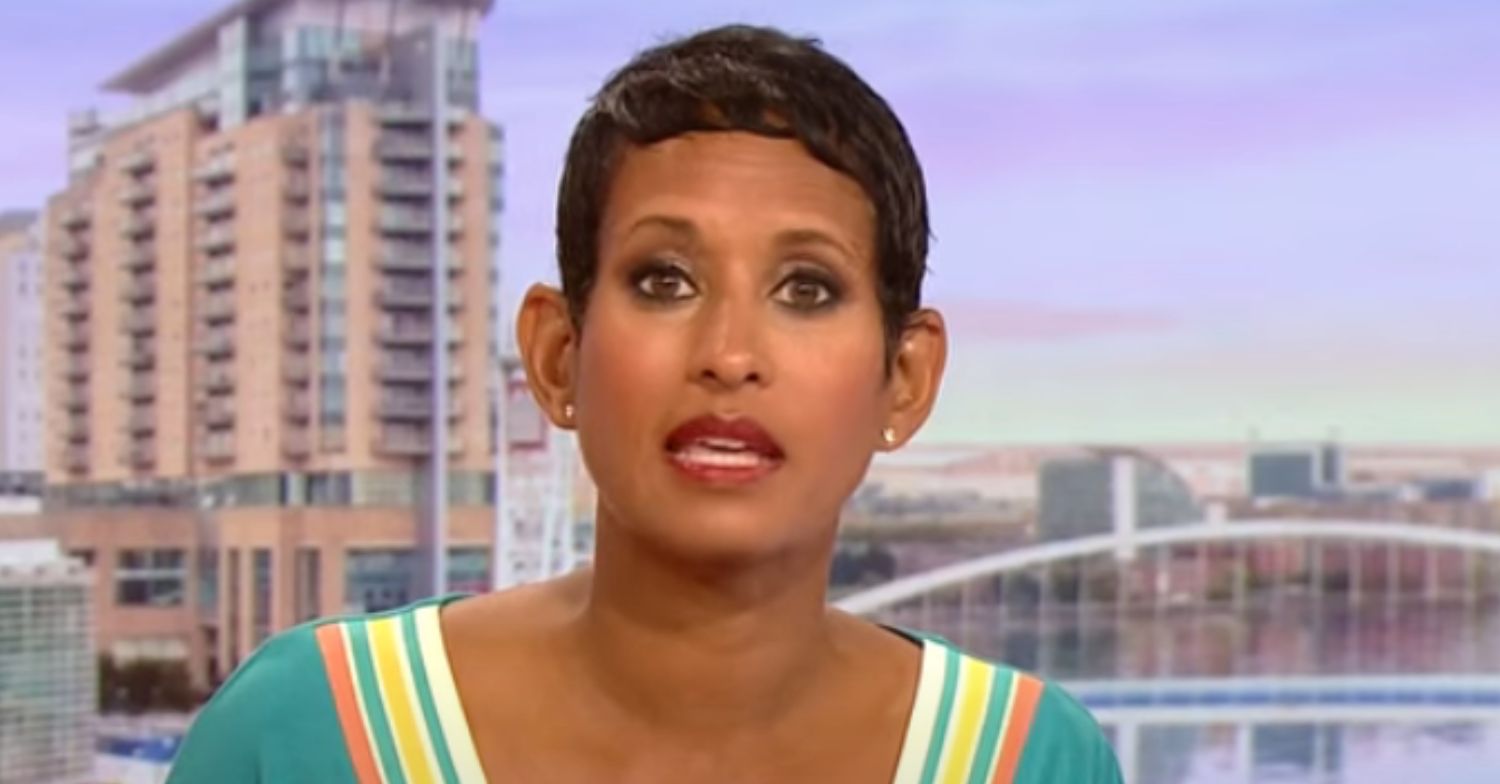 Naga Munchetty presenting BBC Breakfast