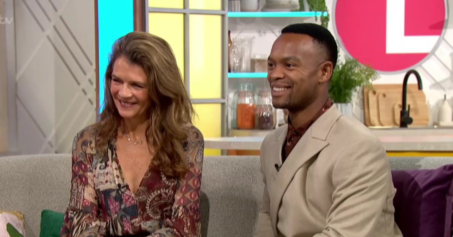 Annabel Croft and Johannes Radebe in interview with Lorraine