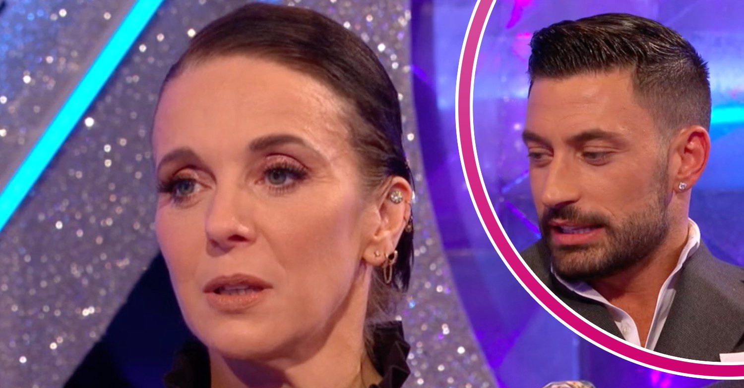 Strictly stars Amanda Abbington and Giovanni Pernice look concerned