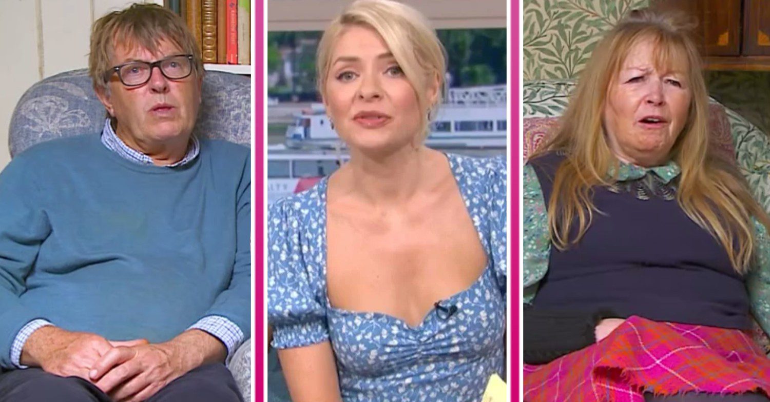 Gogglebox stars react, Holly Willoughby looks into the camera