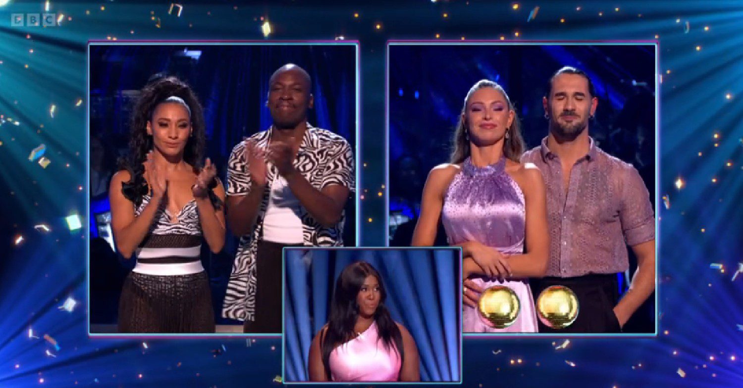 Karen Hauer and Eddie Kadi against Zara McDermott and Graziano Di Prima in Strictly dance-off