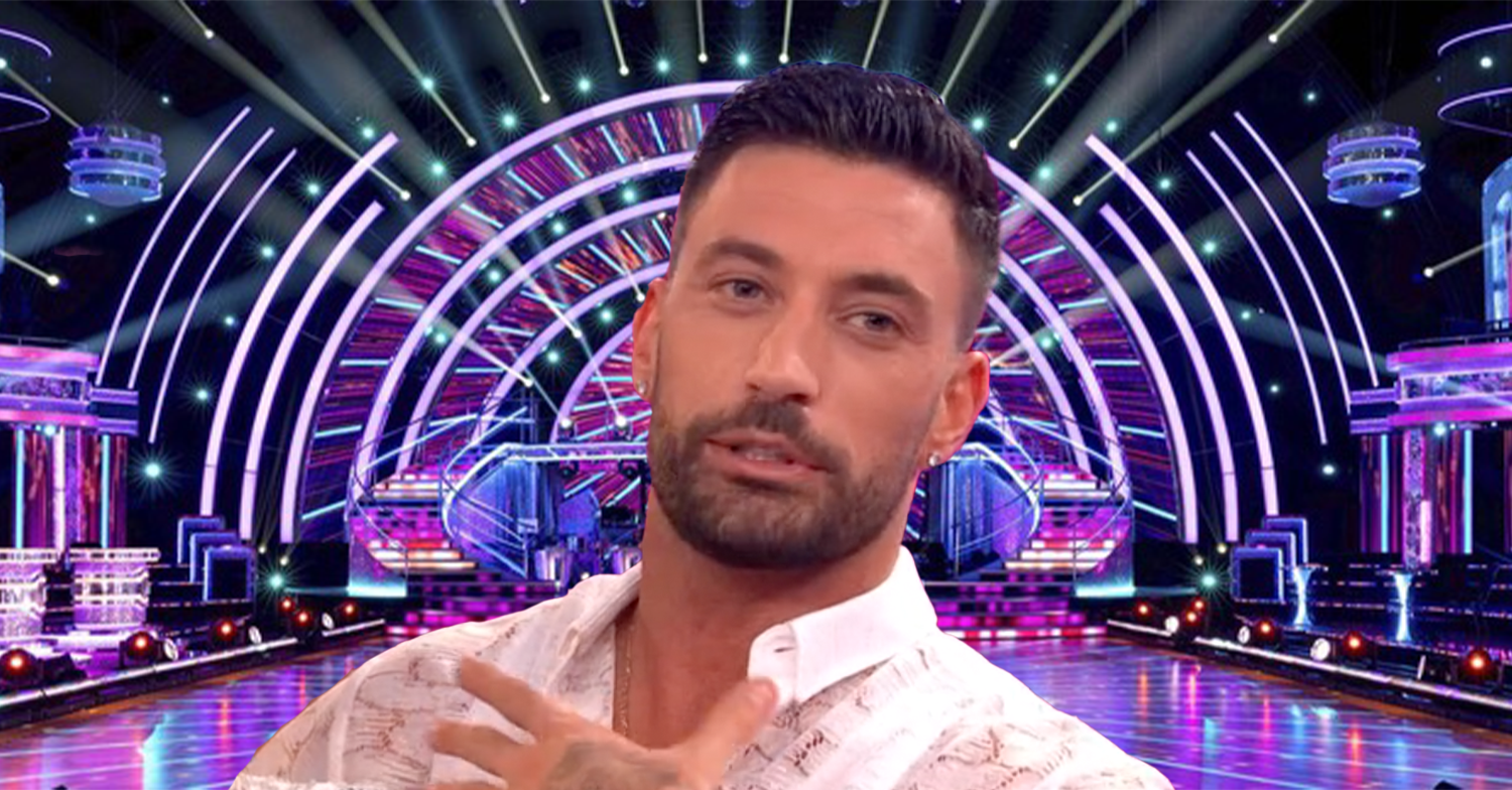 Giovanni Pernice against the Strictly ballroom backdrop