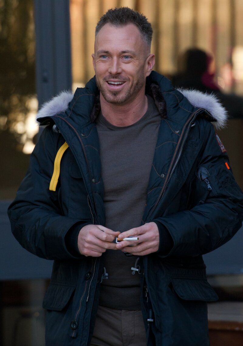 Strictly pro James Jordan smiling outside TV studios