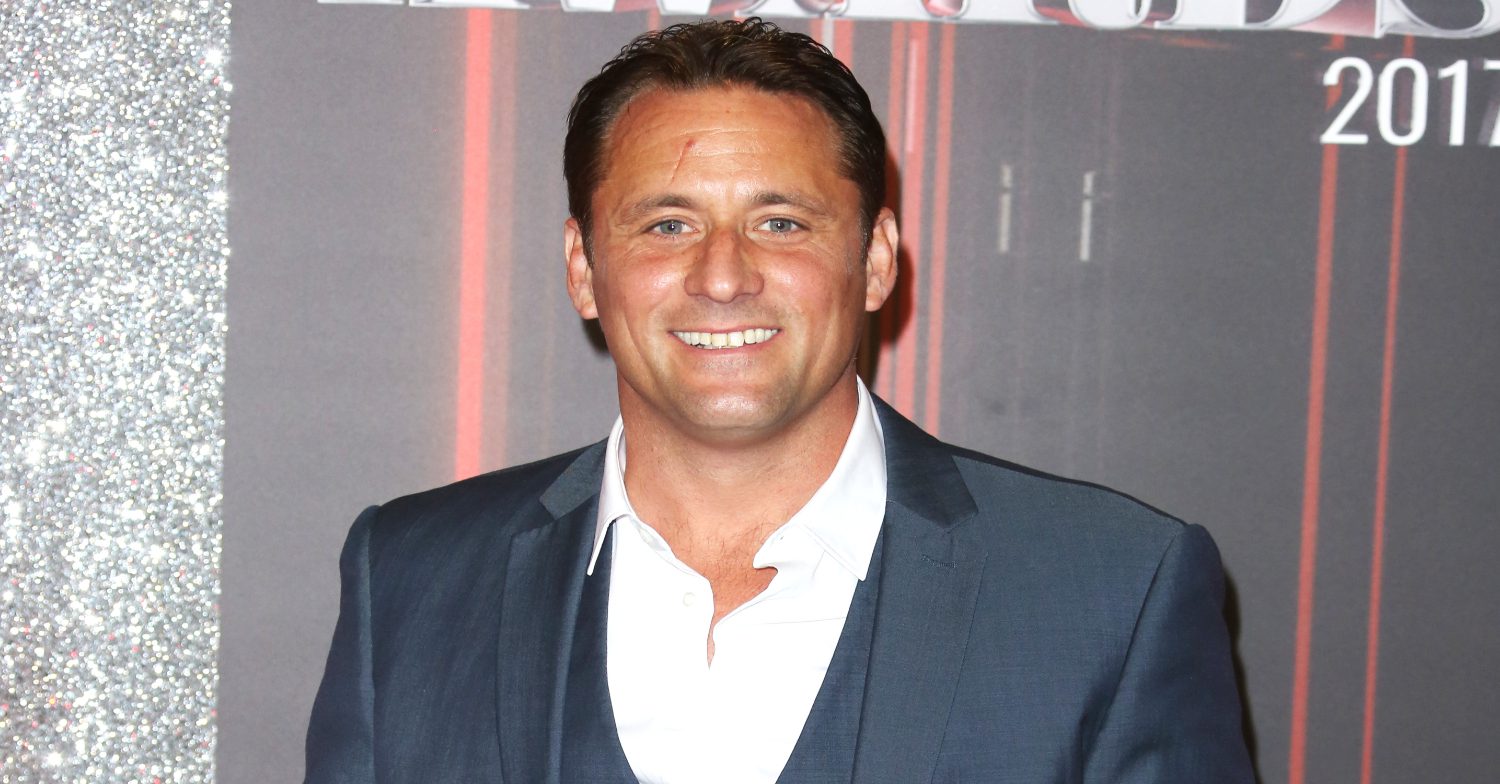 Hollyoaks' Nick Pickard is smiling at the awards