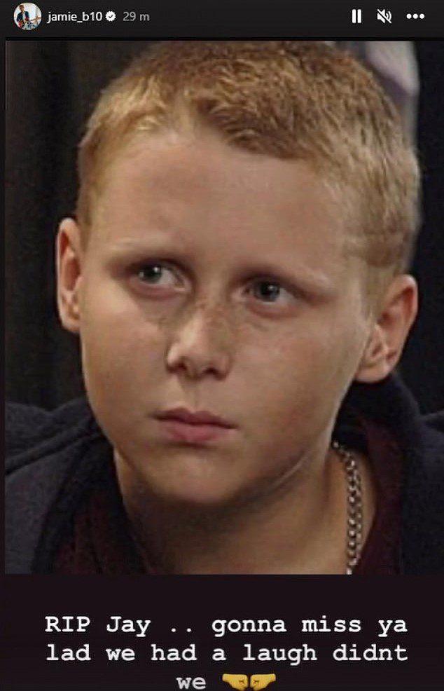 EastEnders' Jamie Borthwick's Instagram story