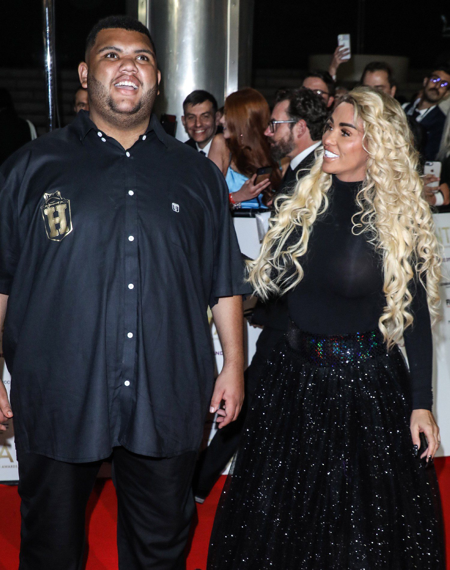 Katie Price and son Harvey at event