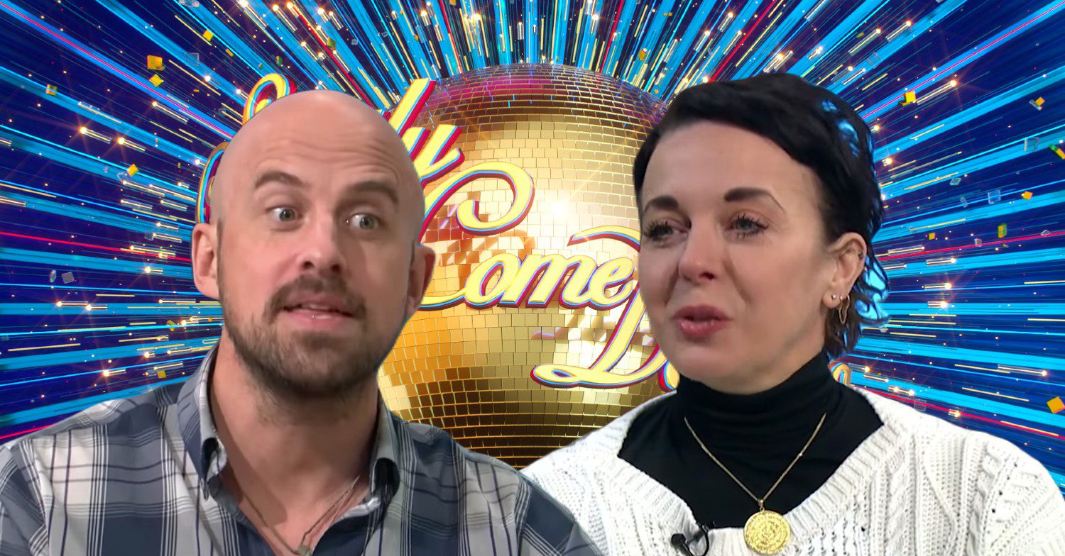 Strictly logo with Amanda and her fiance