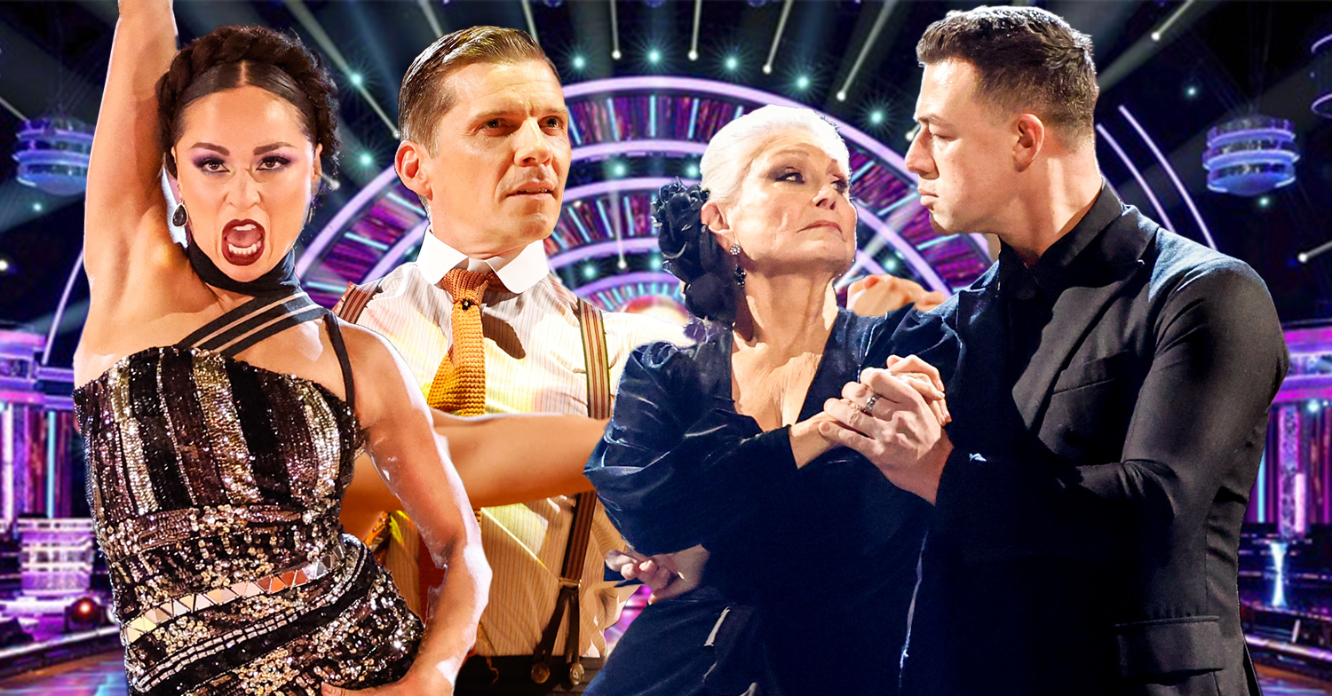 Four stars of Strictly dancing in the ballroom