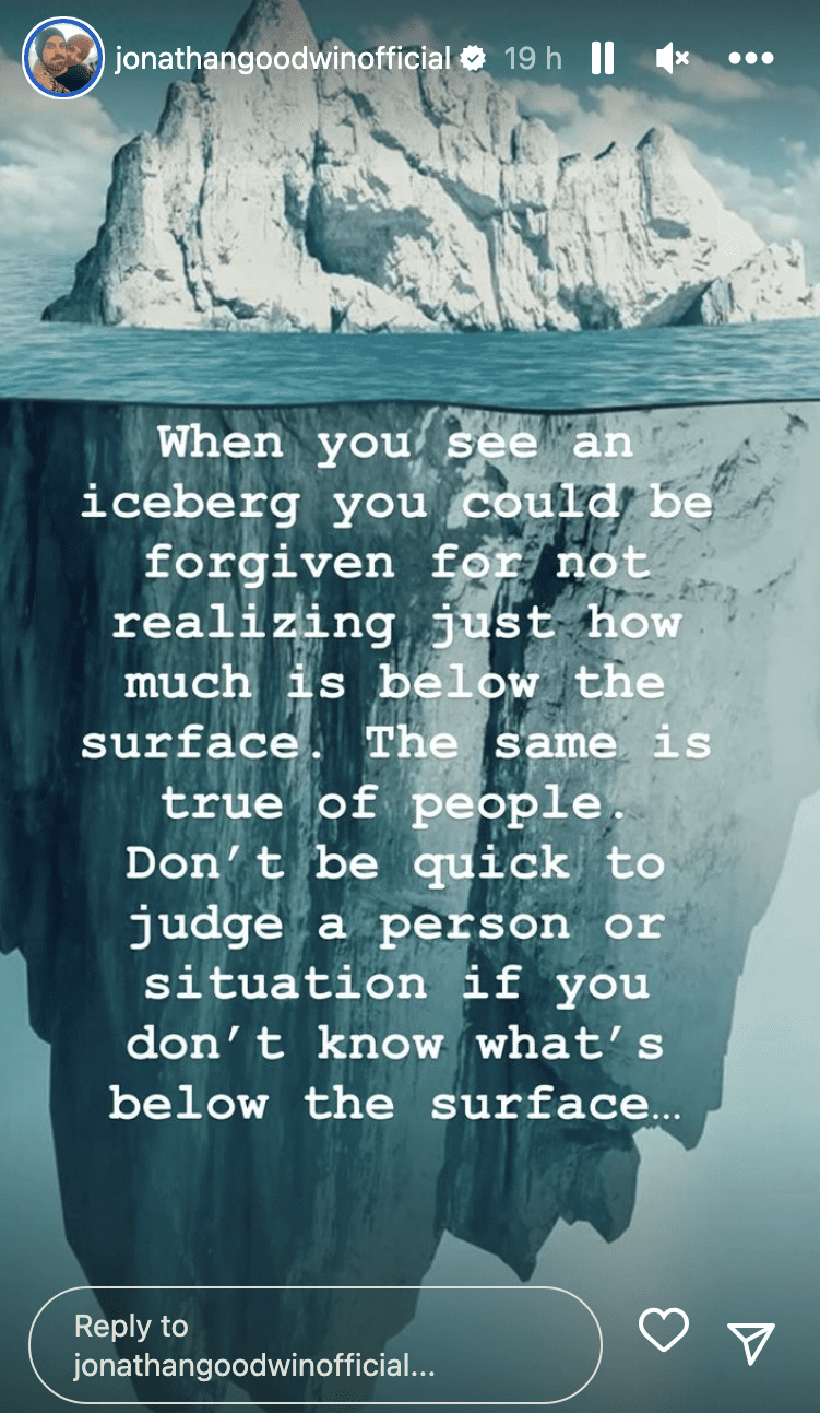 Jonathan Goodwin Insta post