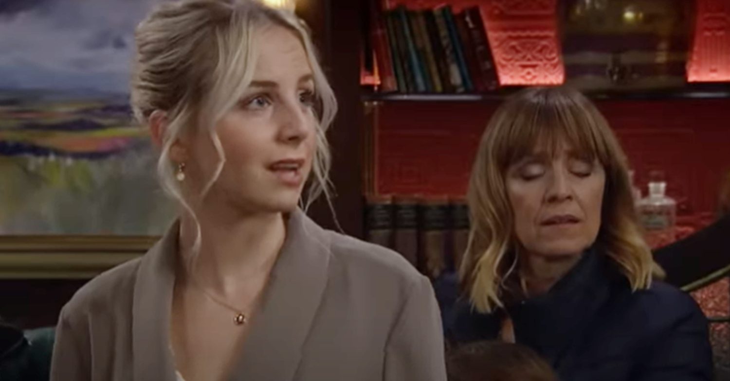 Emmerdale's Belle is furious in the pub