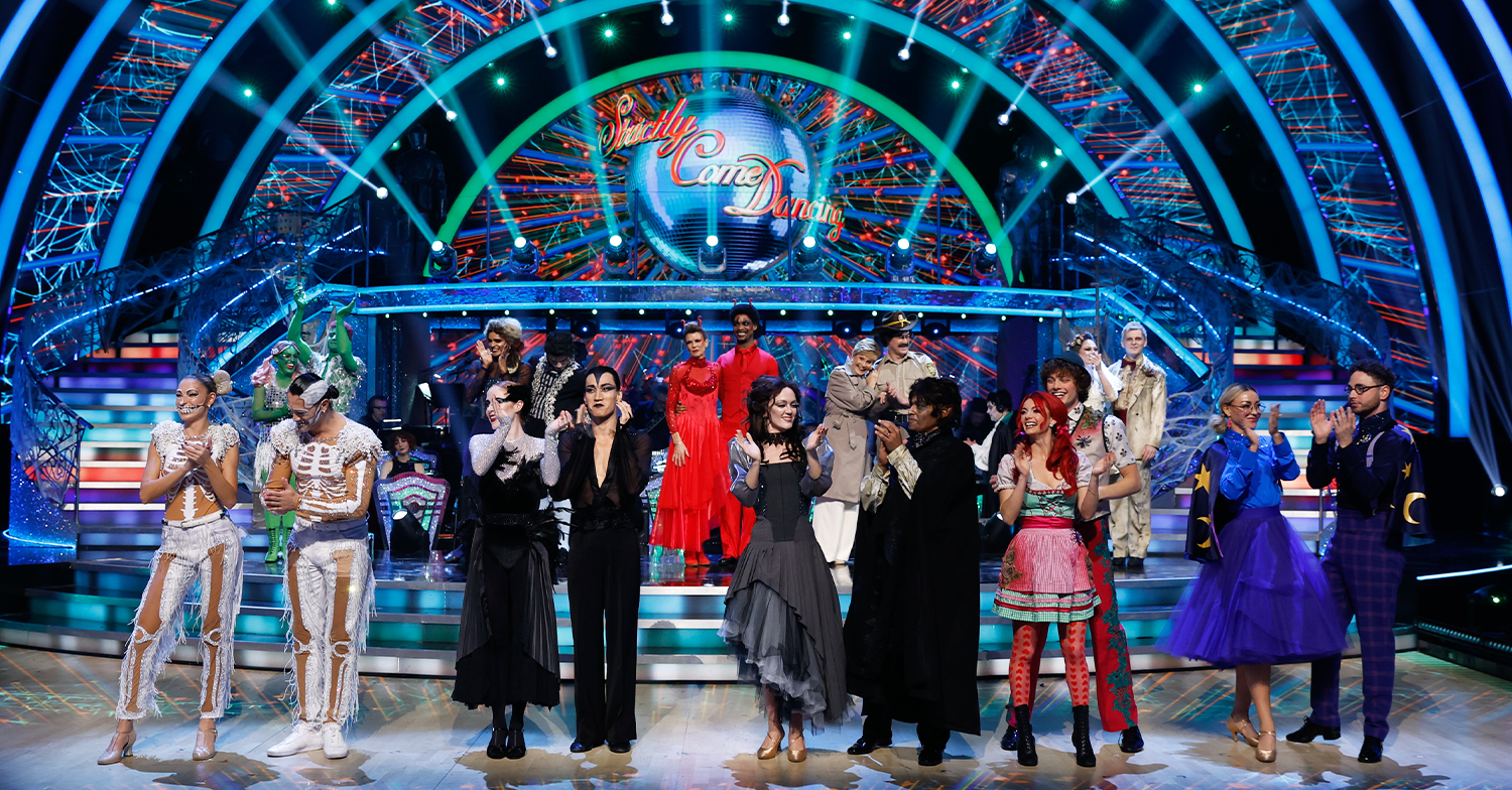 The Strictly stars in the studio on the Halloween special