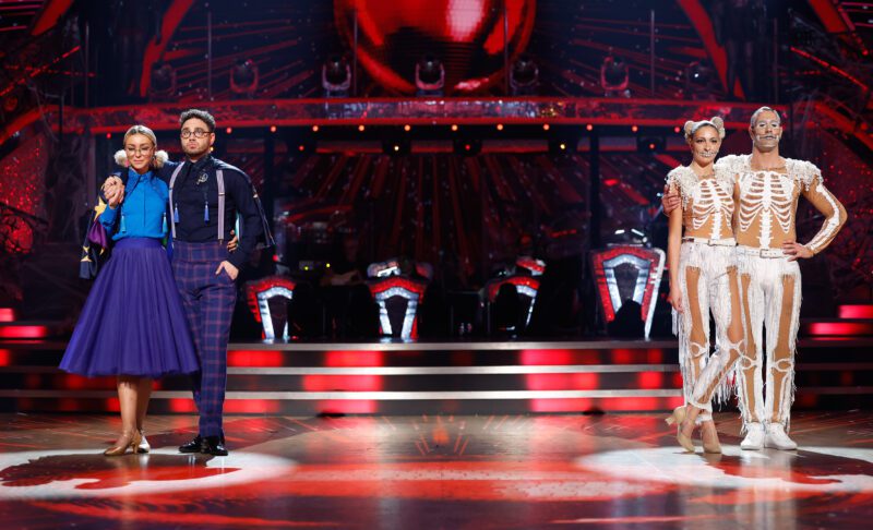 Two couples in the Strictly Come Dancing dance-off