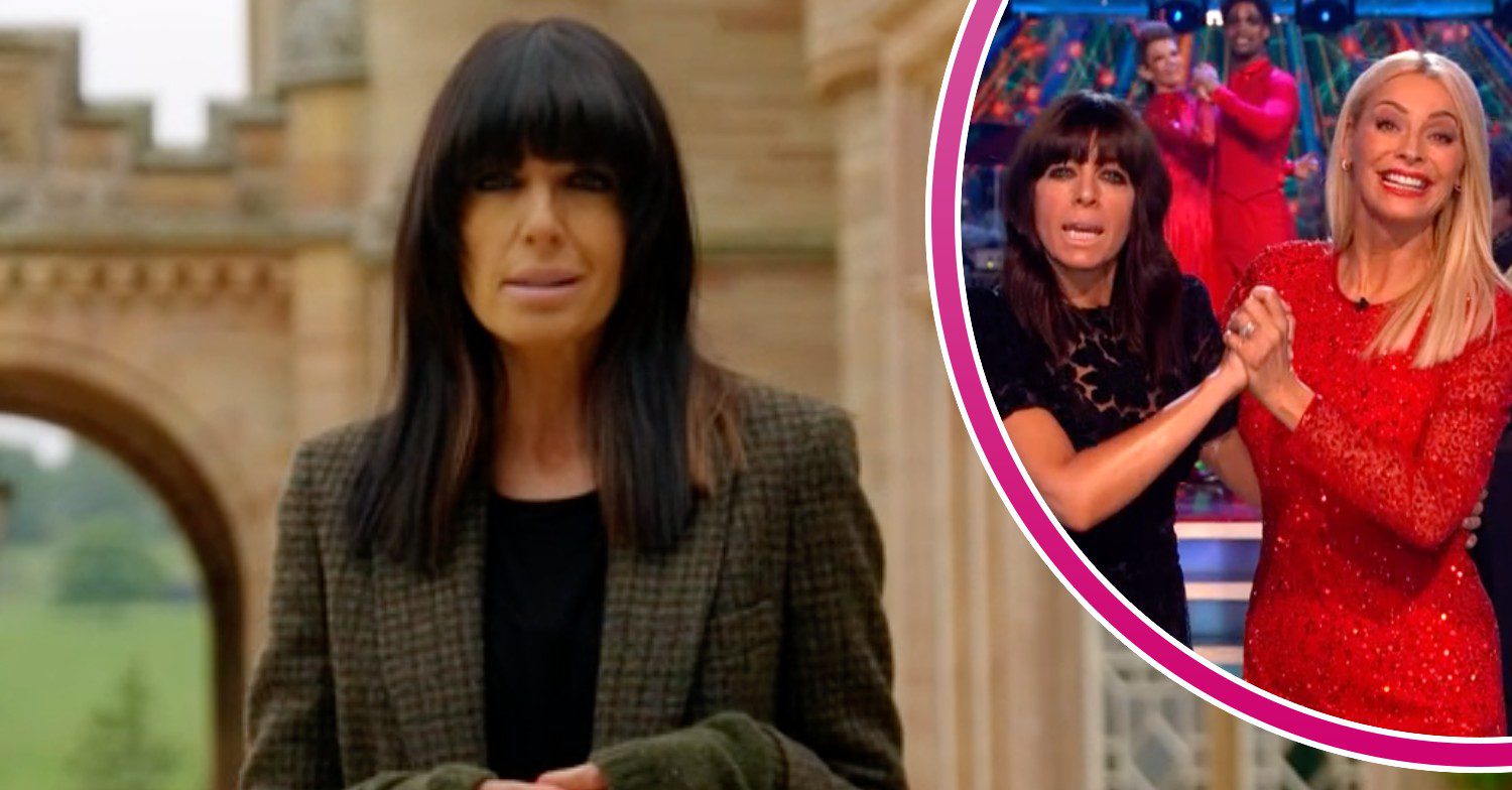 Claudia Winkleman looks into the camera