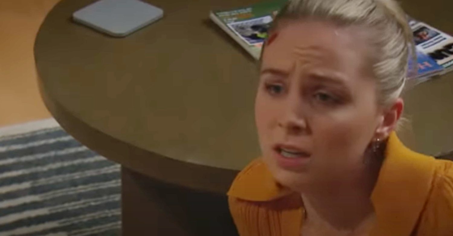 Emmerdale's Belle's head is bleeding