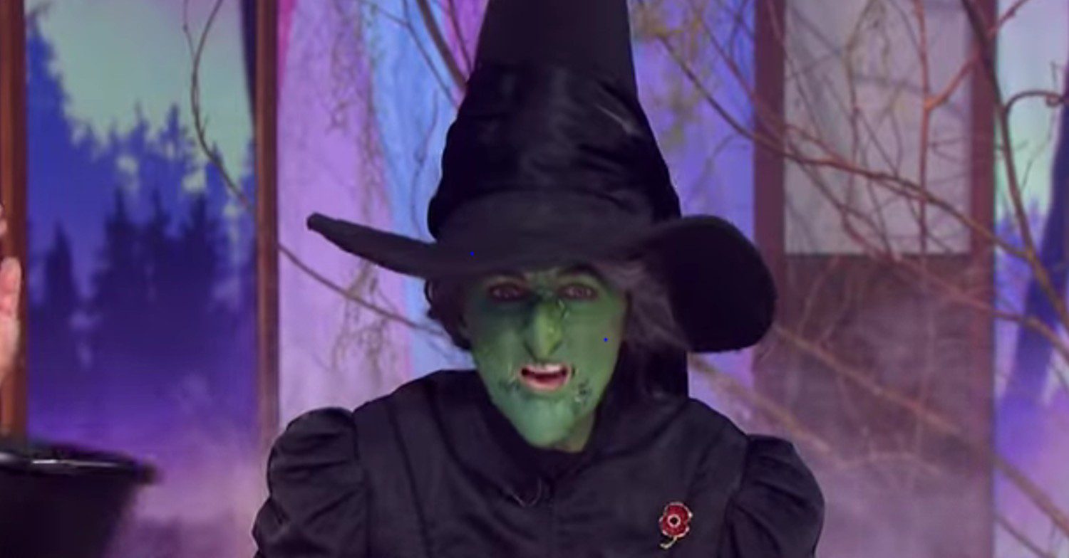Linda dressed up as a witch on Loose Women
