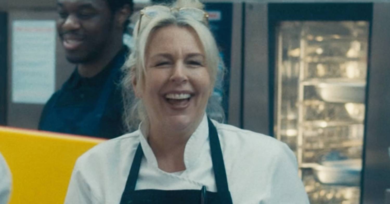 Hannah Walters, Stephen Graham's wife, laughs in scene from Boiling Point