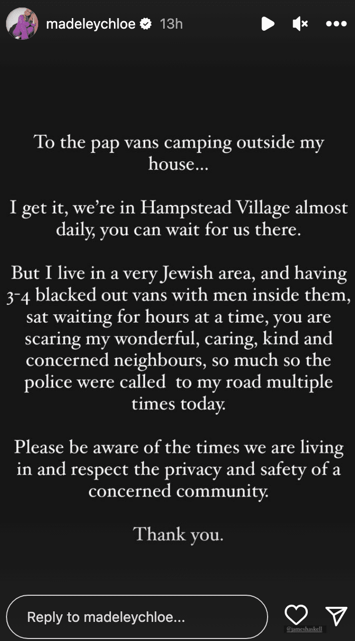 Chloe Madeley statement 