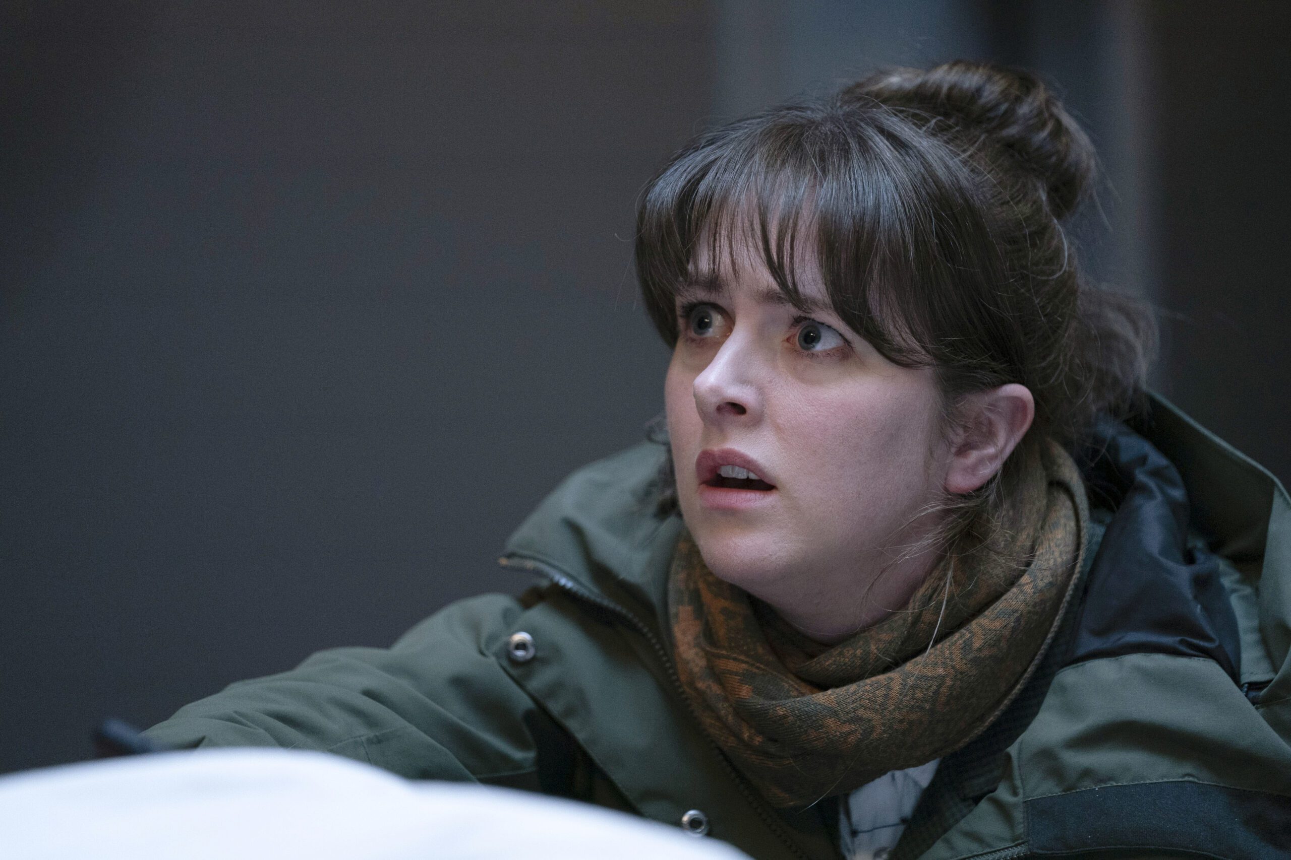 Alison O'Donnell as Tosh in Shetland