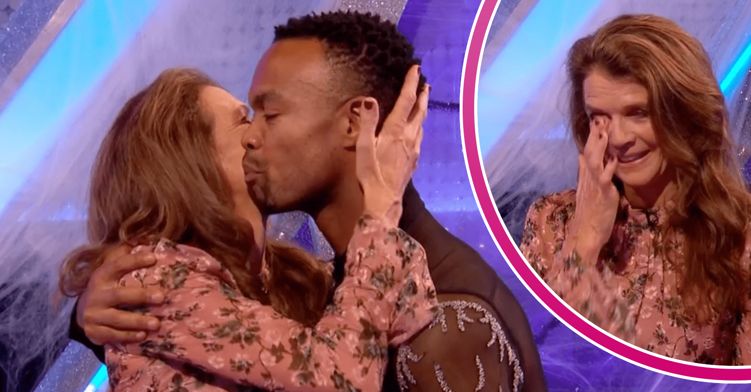 Annabel Croft and Johannes on Strictly hugging