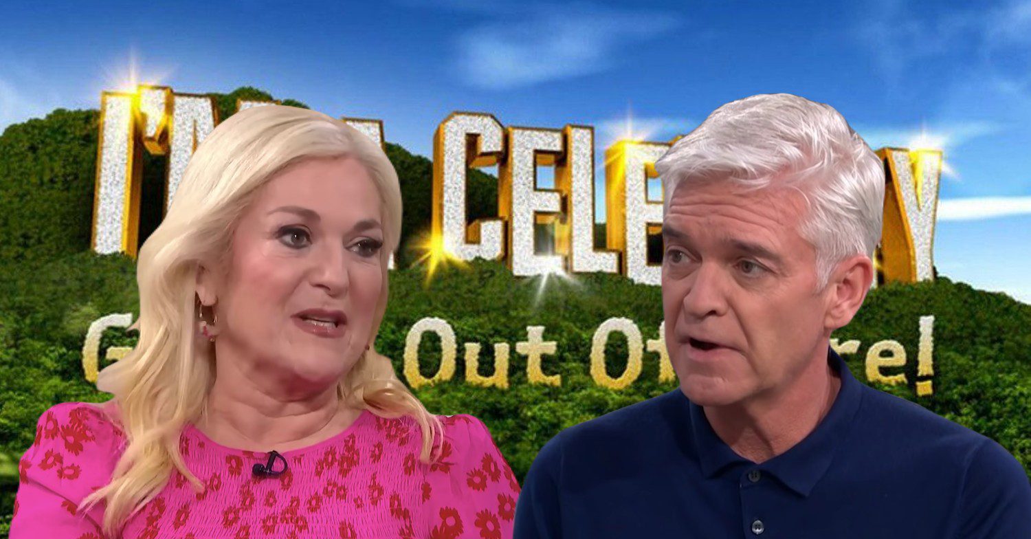 I'm A Celeb logo with Phillip Schofield and Vanessa