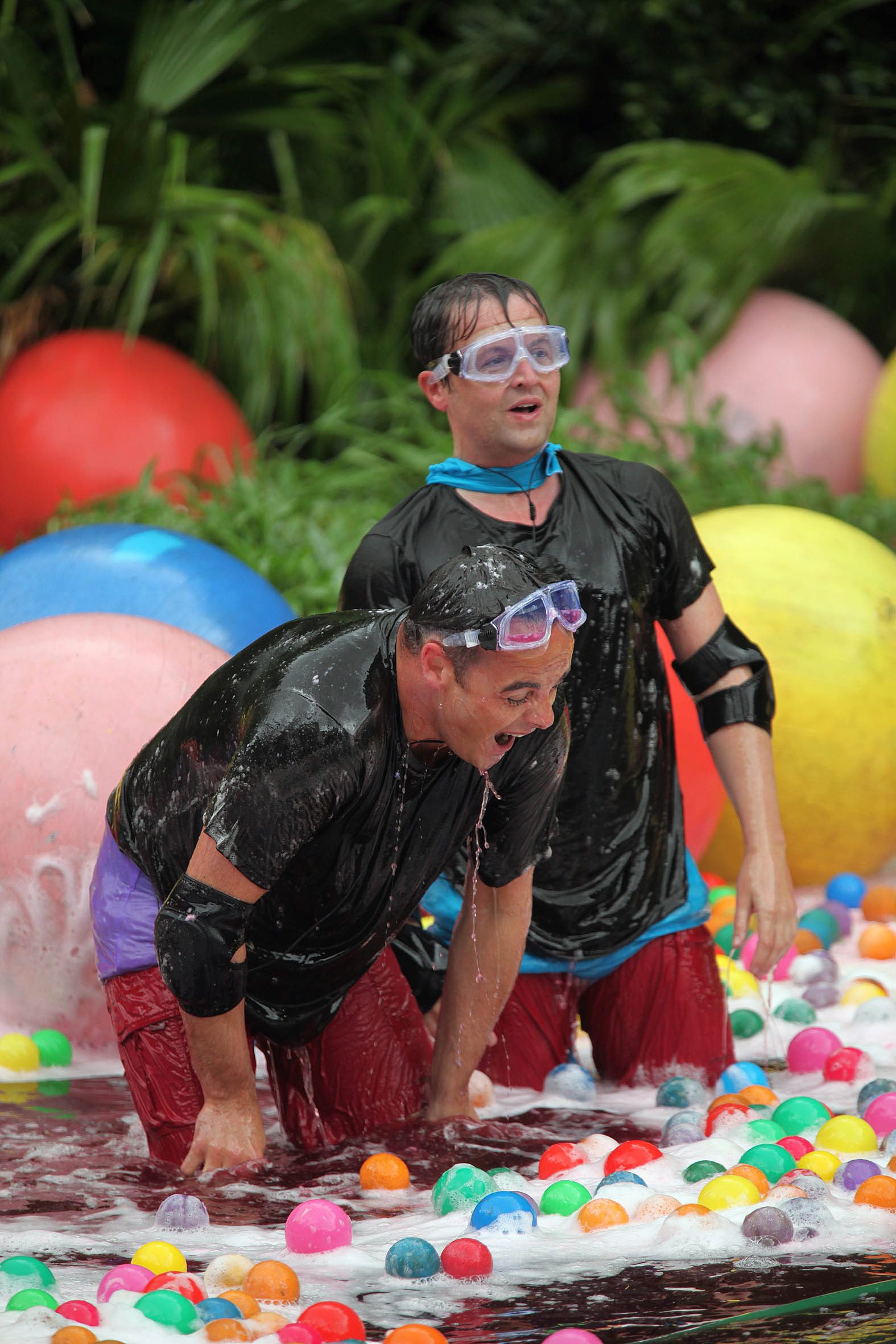 Ant and Dec doing the Celebrity Cyclone