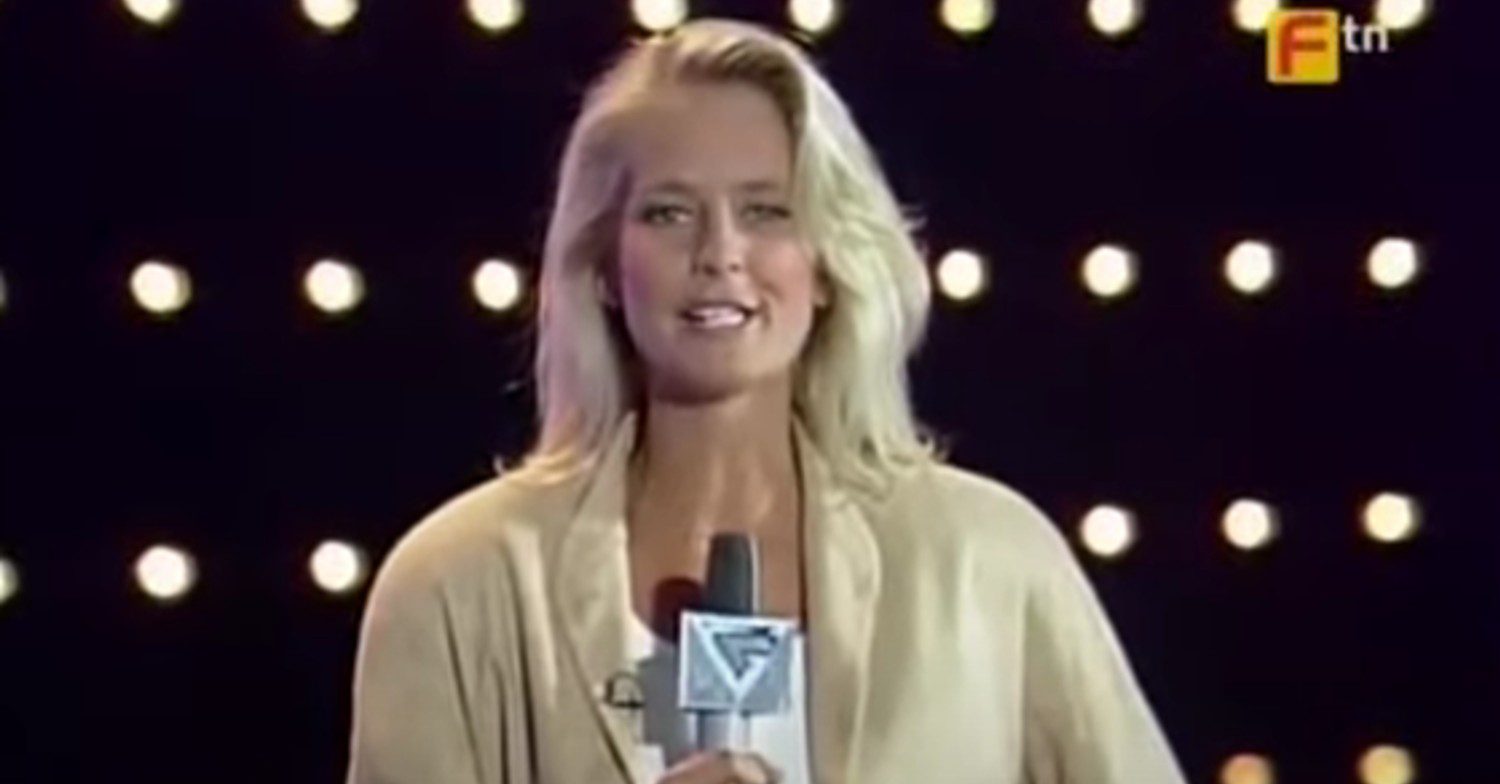 Ulrika Jonsson hosting Gladiators in the 90s