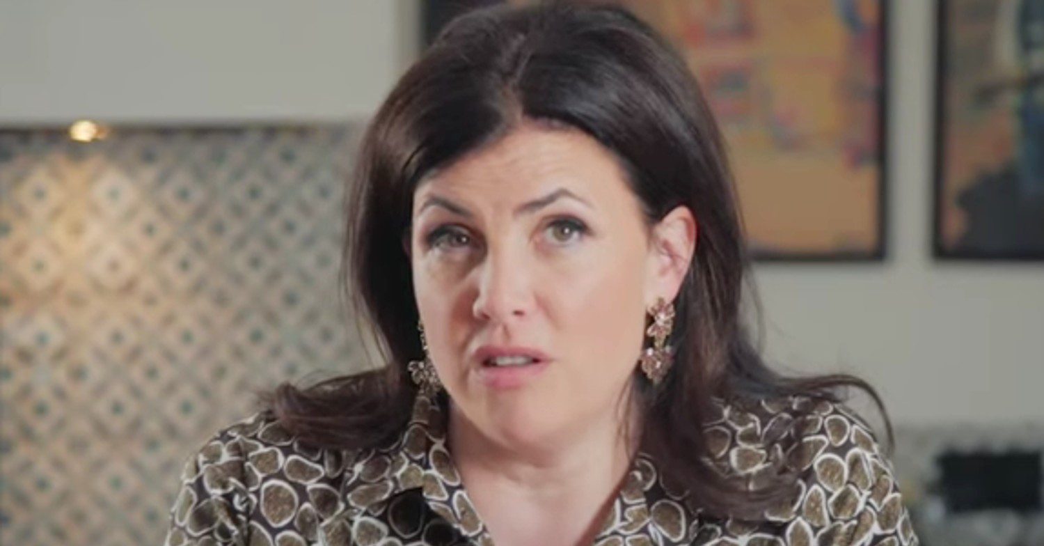 Kirstie Allsopp looking serious as she presents to camera (Credit: YouTube)
