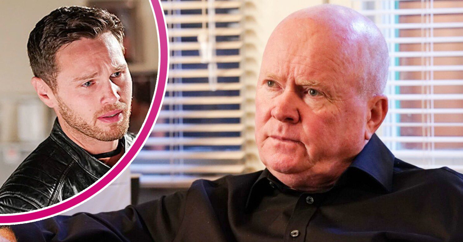 Phil looking menacing on EastEnders; inset, Keanu looks upset (Credit: BBC/Composite: ED!)