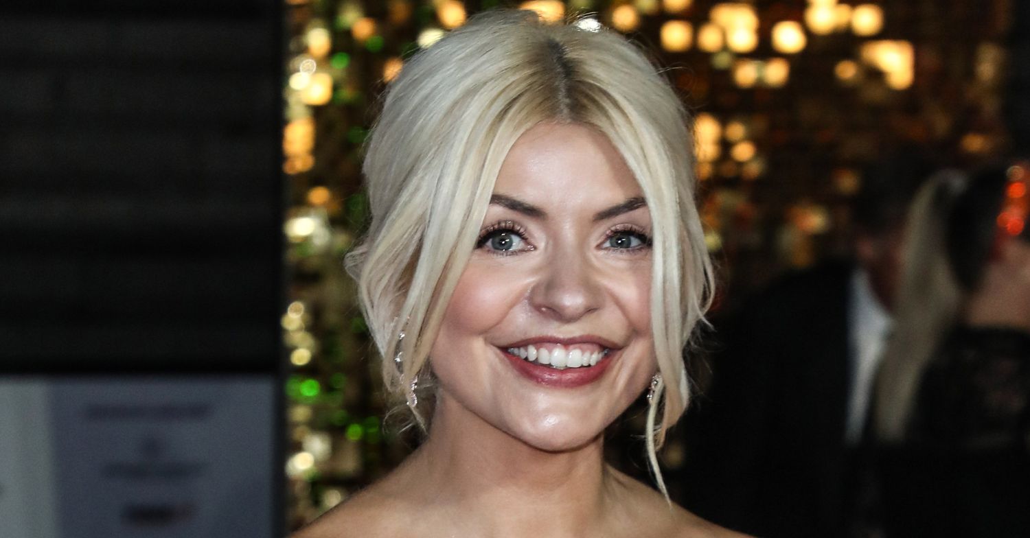 Holly Willoughby smiling on the red carpet