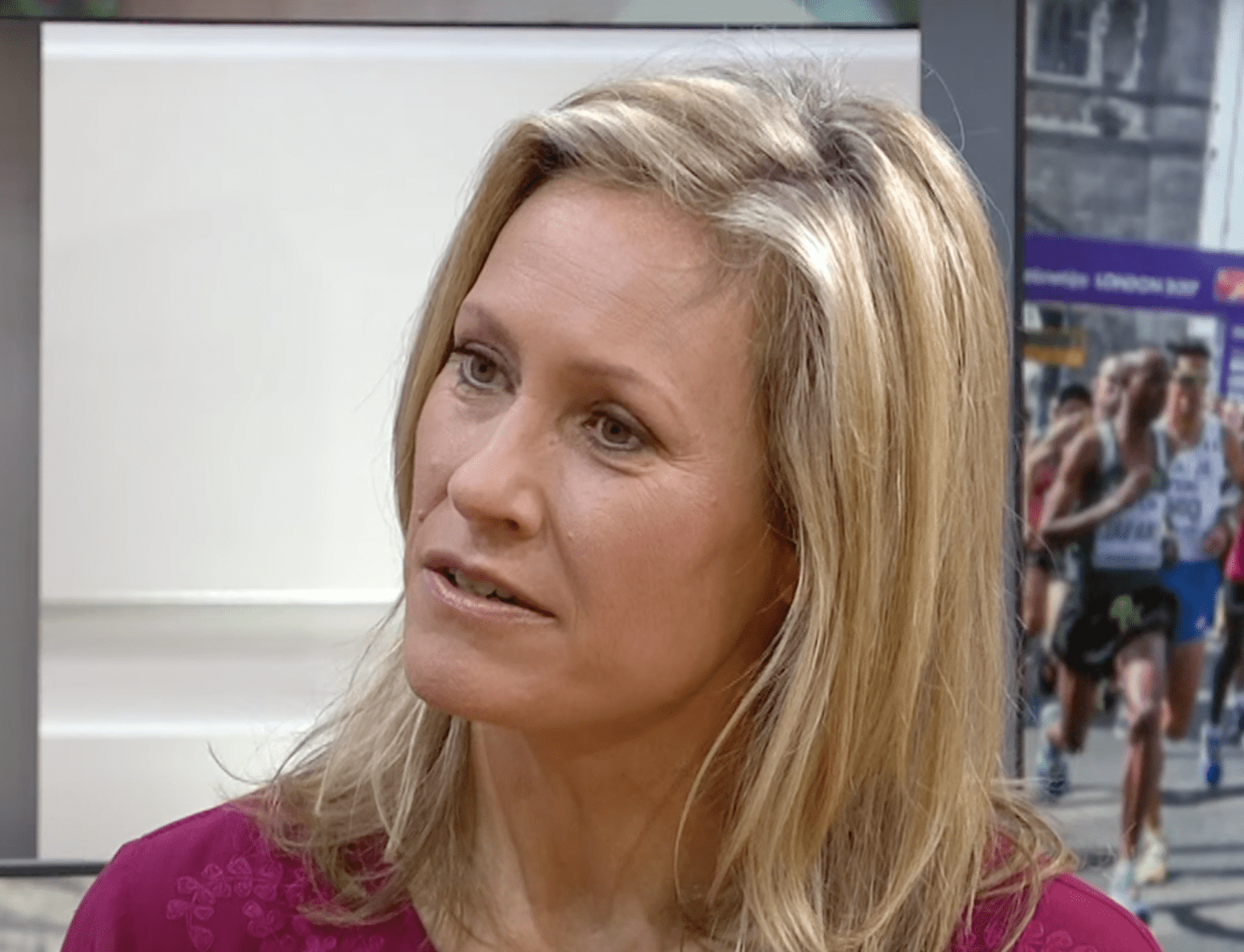 Sophie Haworth wearing a pink top with her head cocked to one side