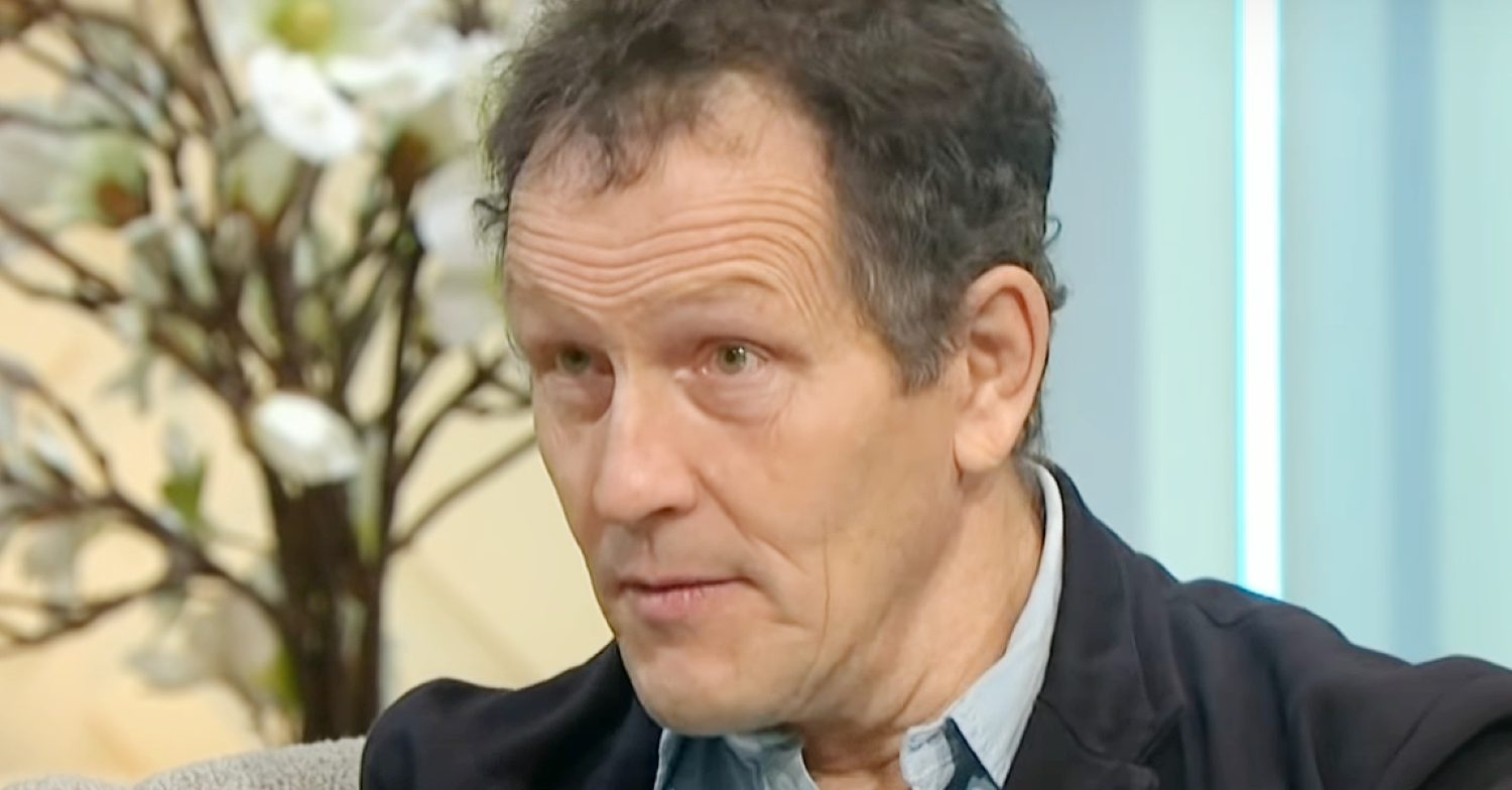 Monty Don looking serious during an interview on Lorraine