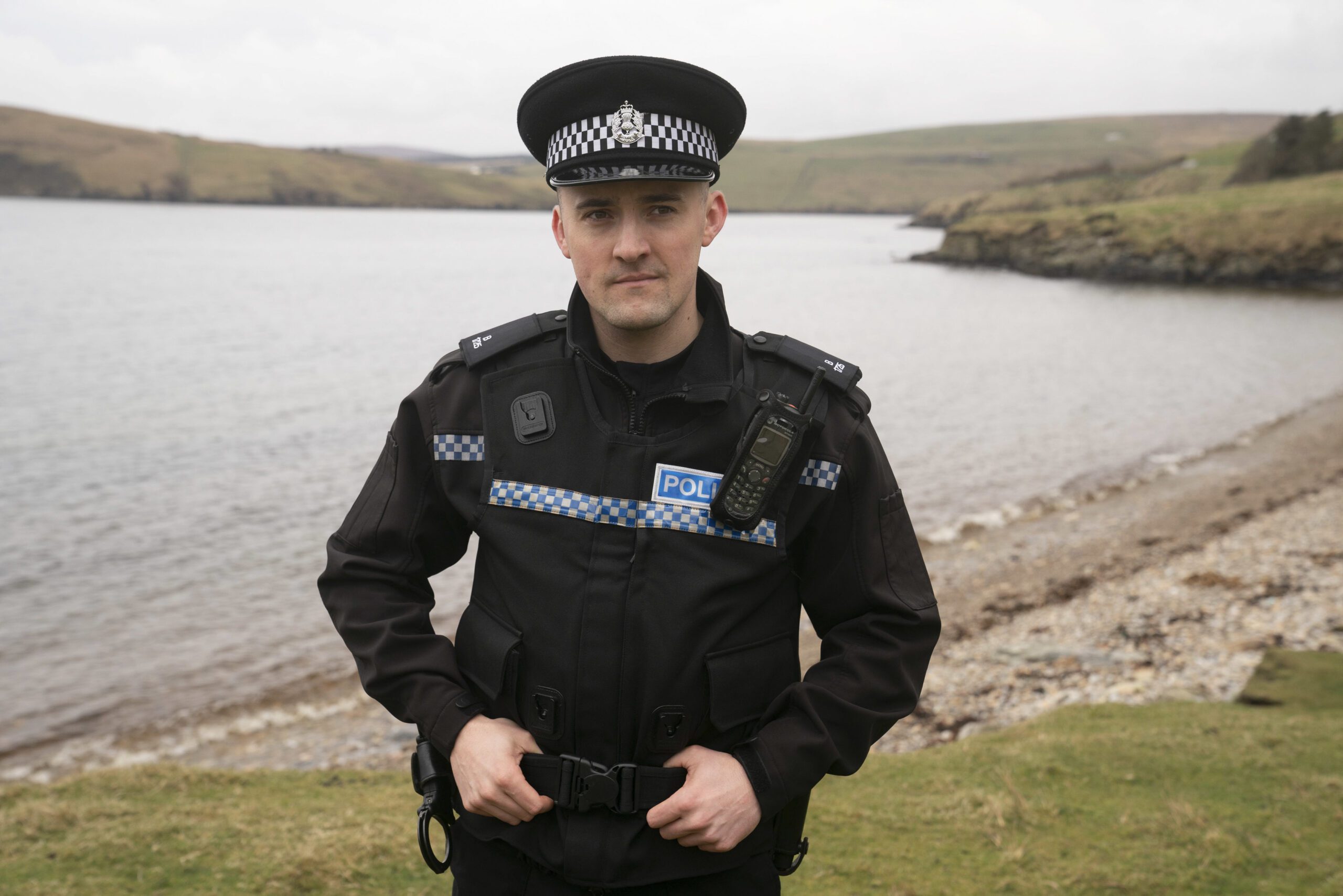 Conor McCarry as PC Alex Grant in Shetland 