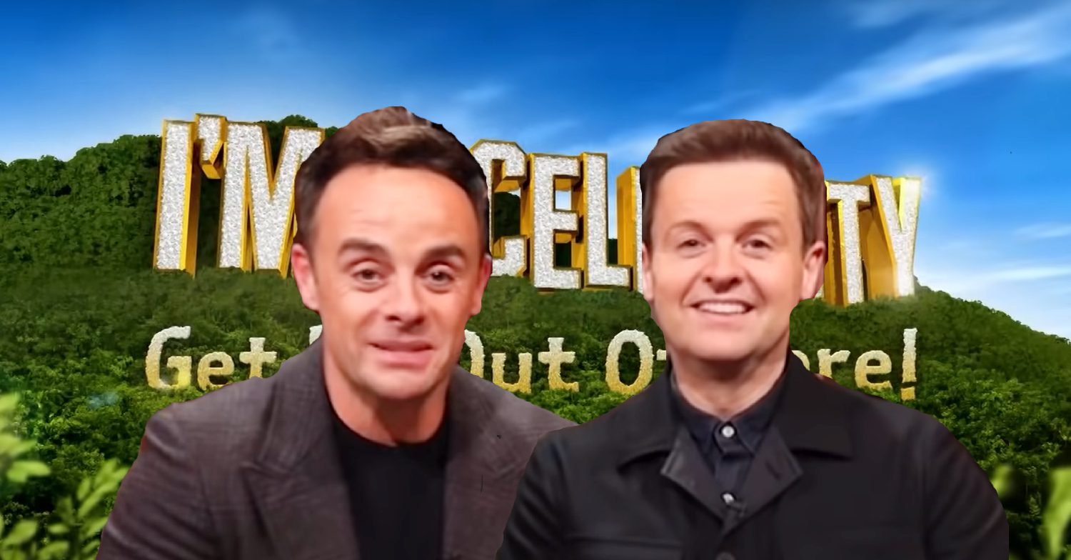 Ant and Dec against the I'm A Celebrity backdrop