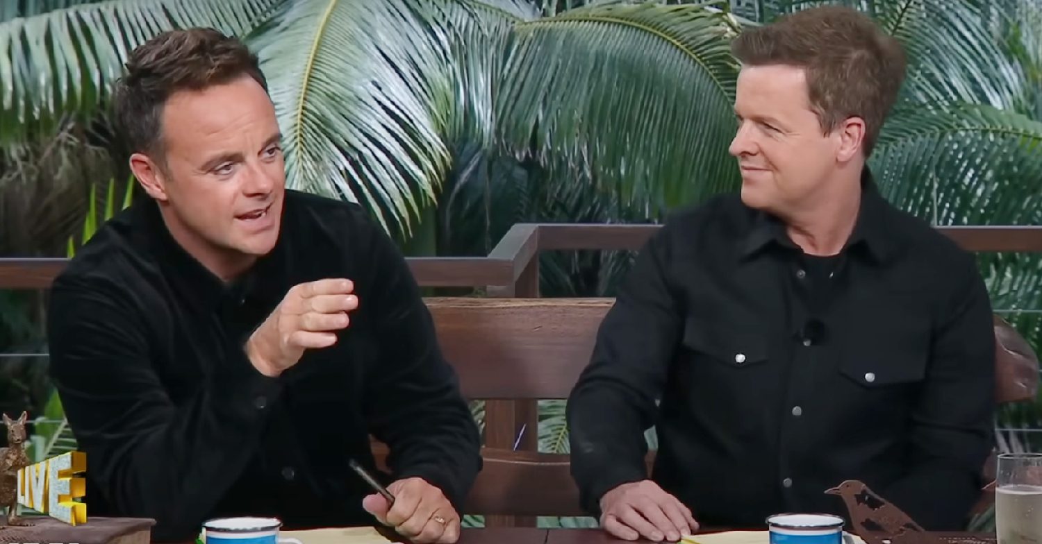 Ant and Dec speaking in the I'm A Celebrity jungle