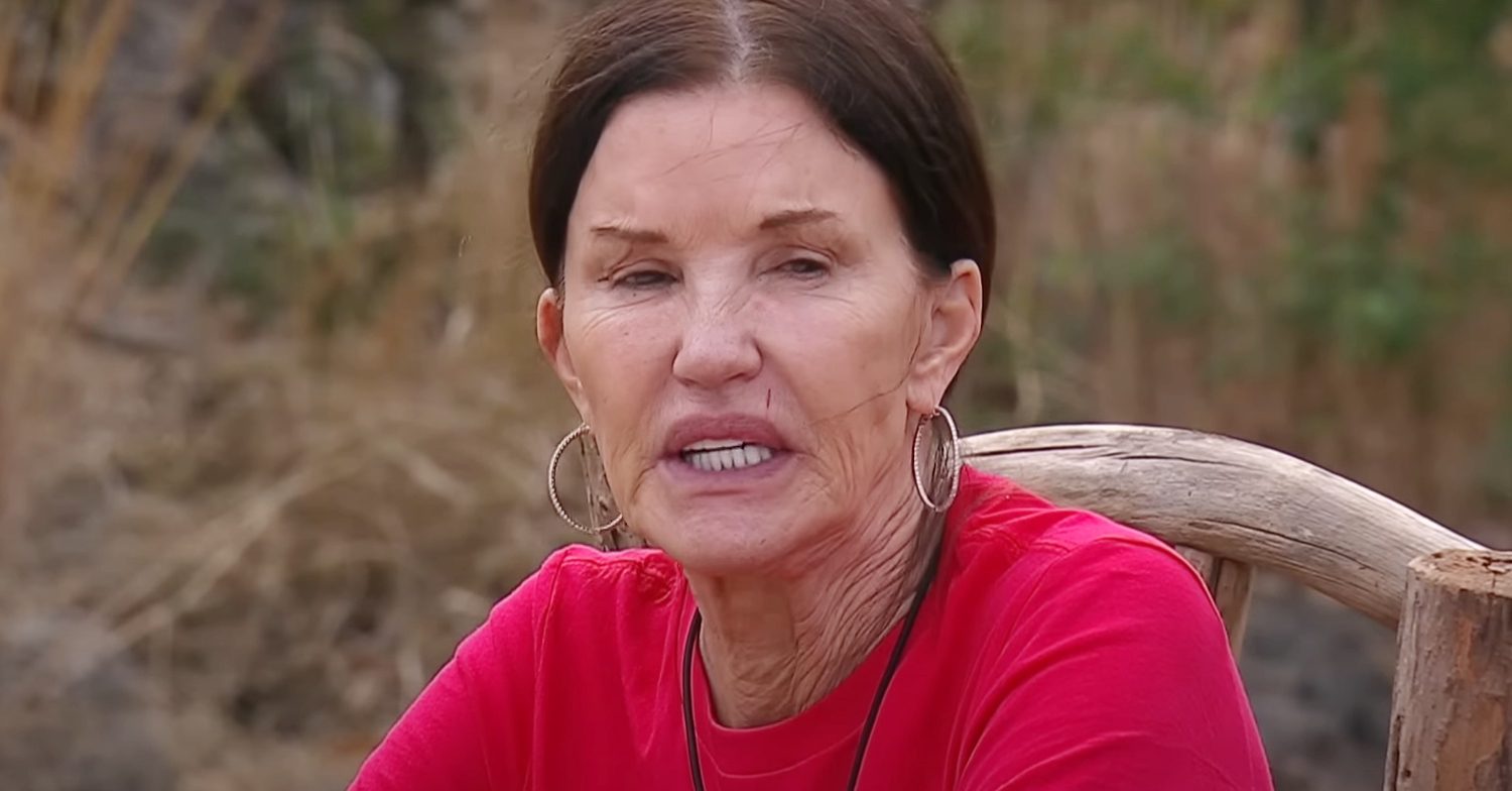 Janice Dickinson attempts to do a bush tucker trial alongside Ashley Banjo
