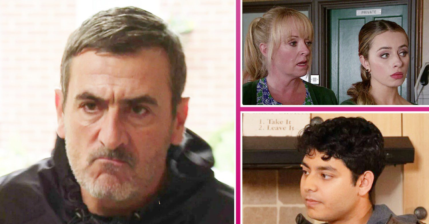 Coronation Street comp image: Peter, Jenny, Daisy and Aadi