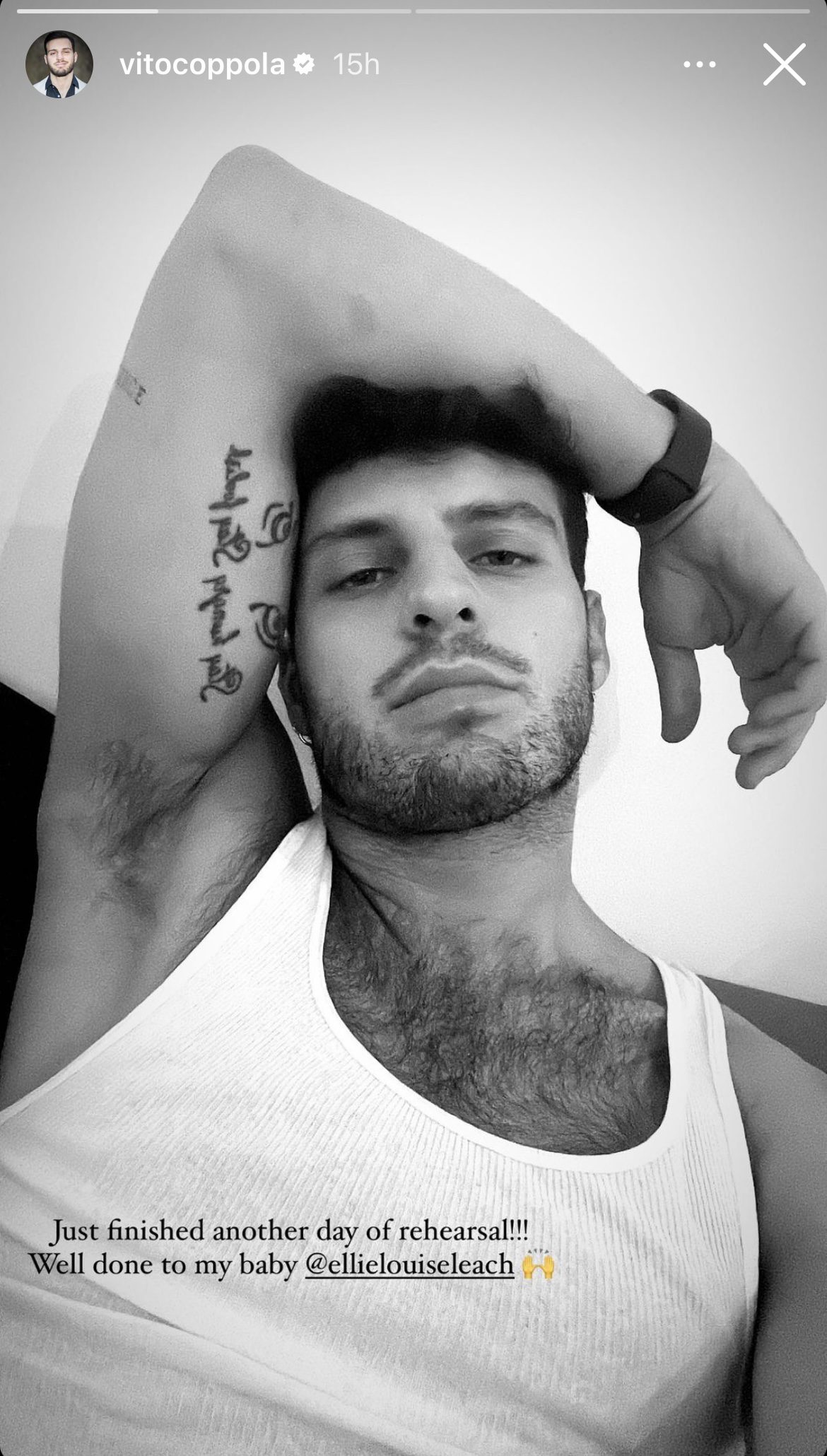 Vito Coppola Instagram Story selfie