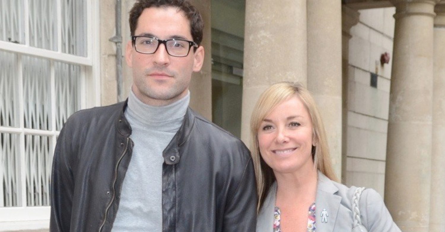 Tamzin Outhwaite and Tom Ellis arrive at an event together