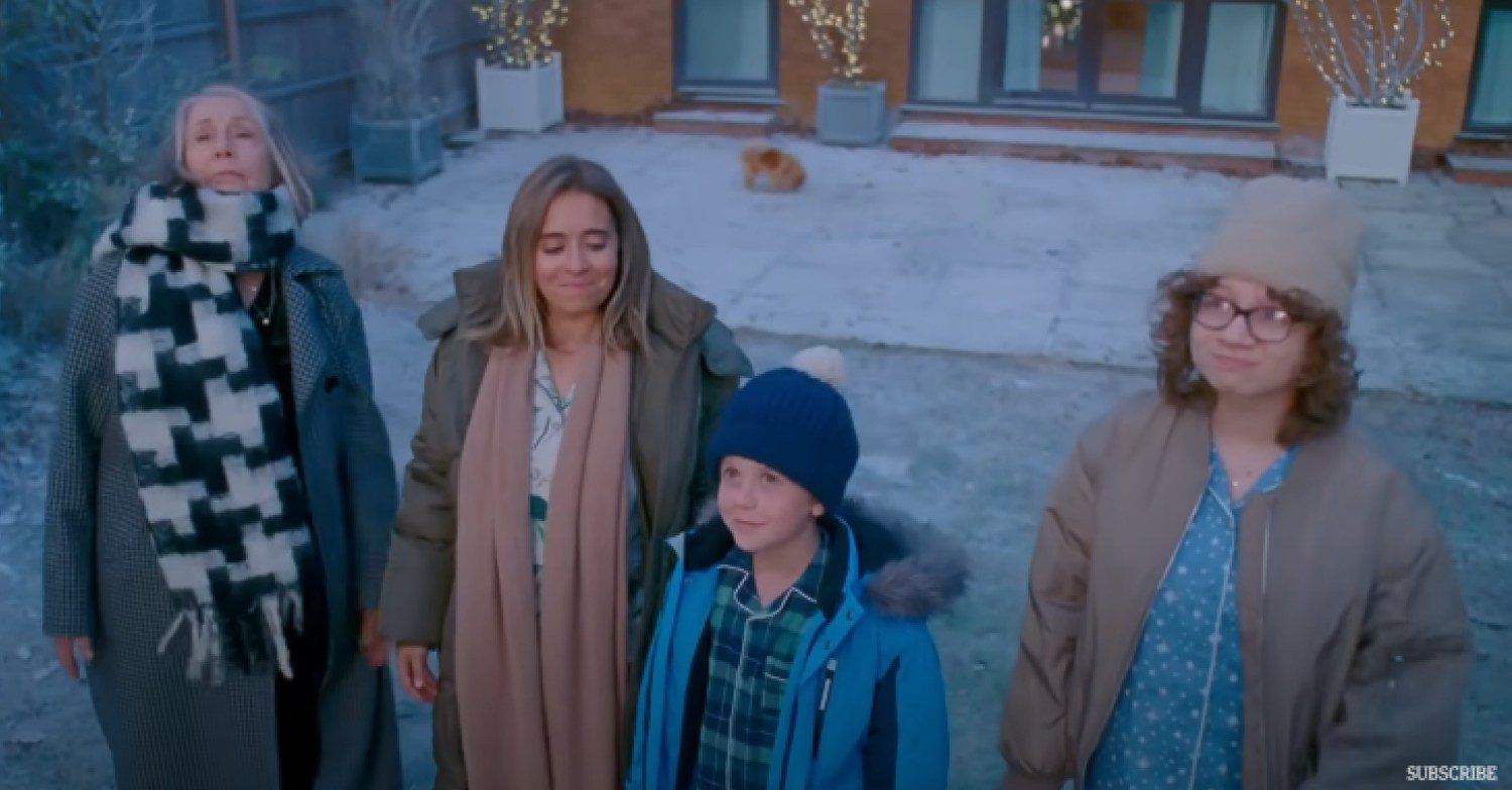 Little boy, mum, grandma and sister in John Lewis ad